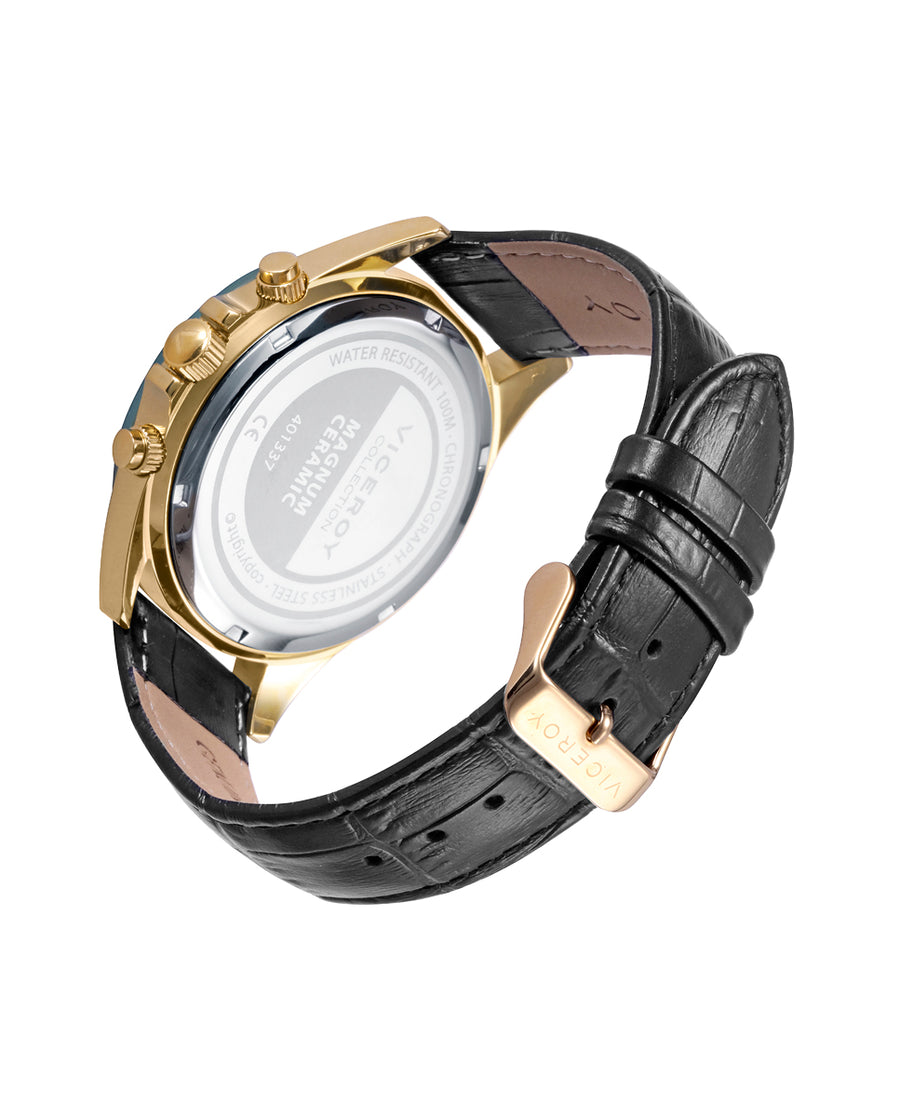 Crono Acero Ip Dorado Y Cerámica Brazalete Sr Va