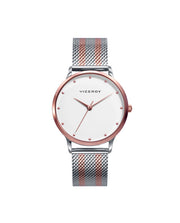 Reloj Acero Ip Rosa Brazalete Sra Va