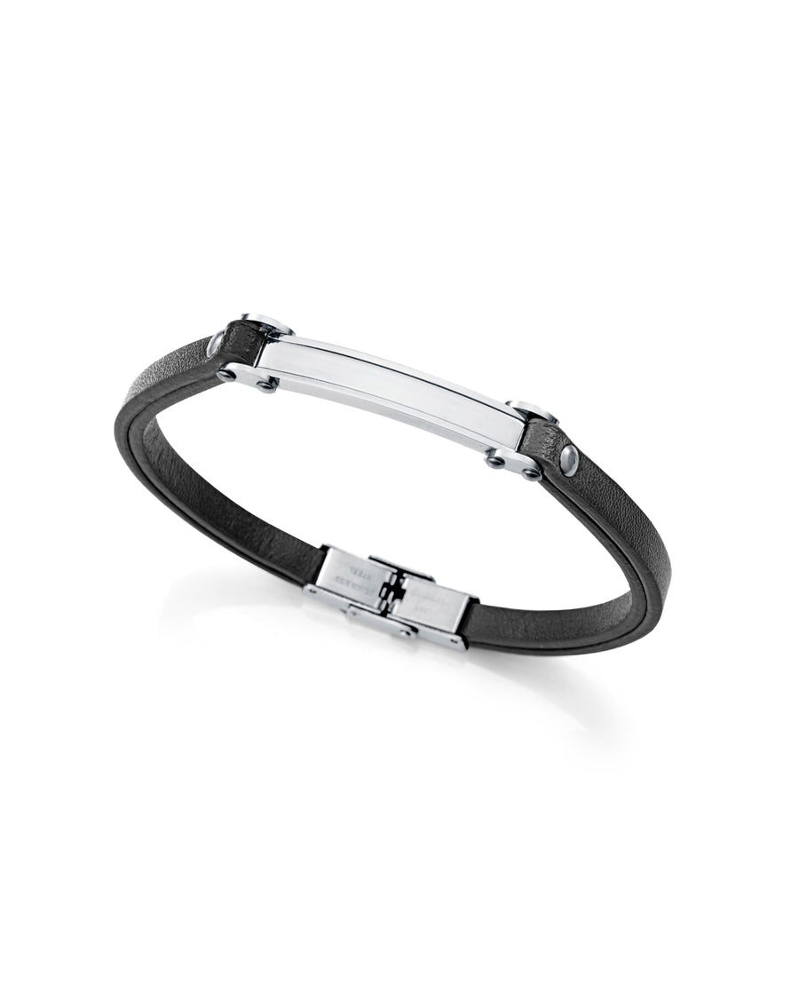 Puls Acero Y Piel Negra Sr Fashion