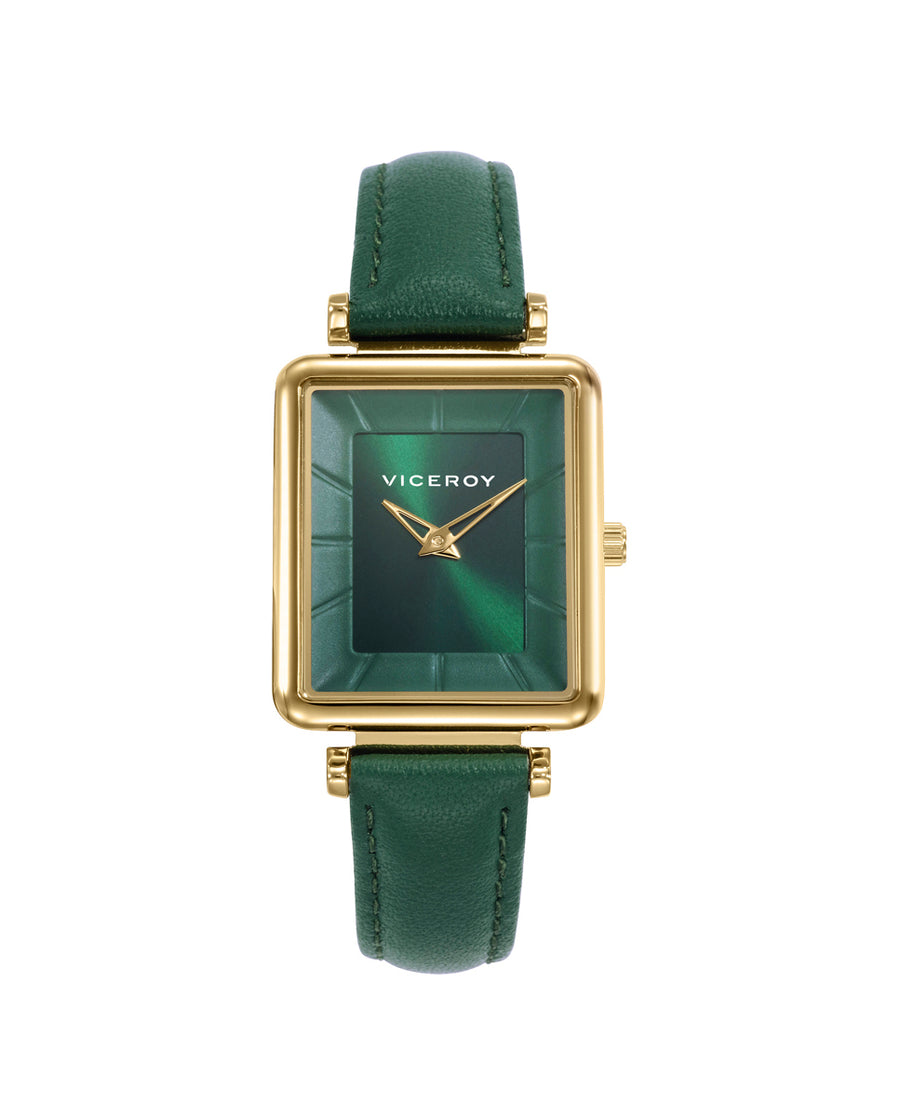 Reloj Acero Ip Dorado Correa Sra Va