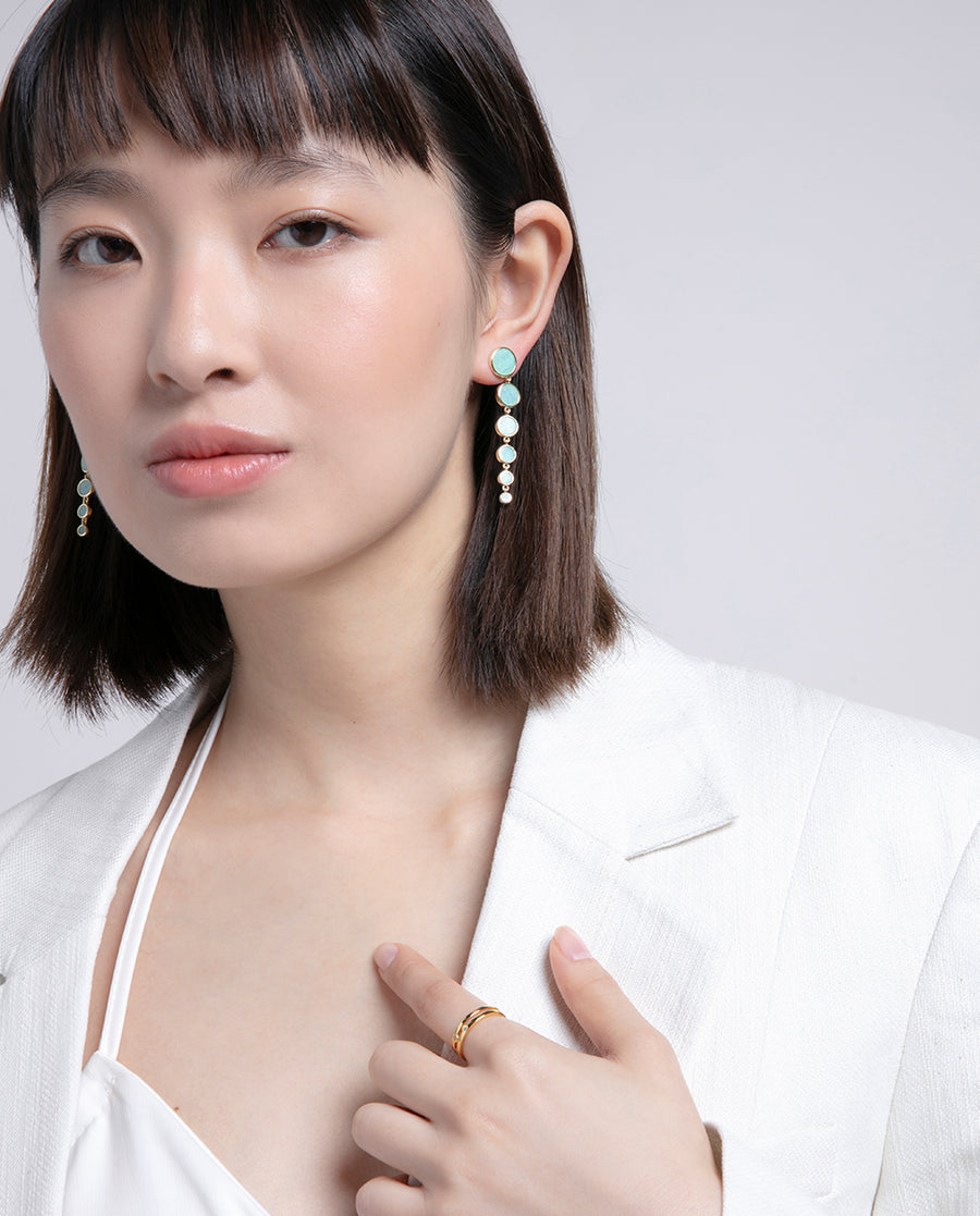 Sterling Silver Double Ring With Gold Plating And
