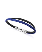 Puls Acero Y Piel Negra Y Azul Sr Fashion