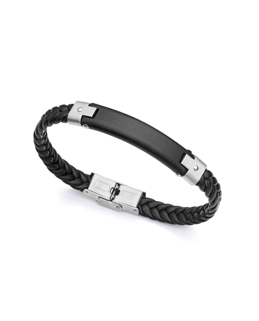 Puls Acero Ip Negro Piel Negra Sr Fn