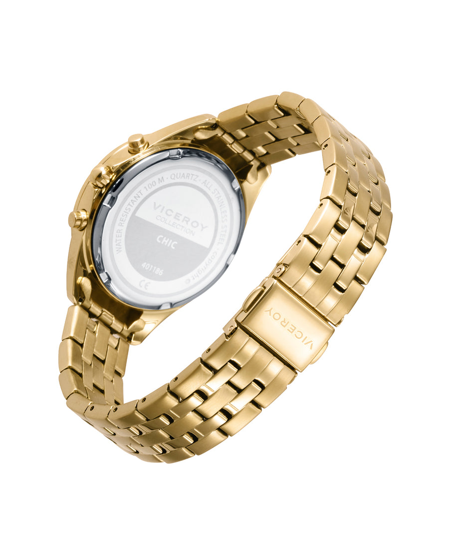 Multi Acero Ip Dorado Brazalete Sra Va