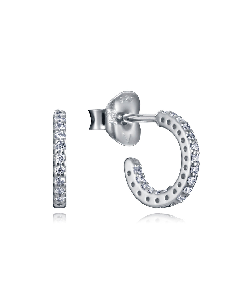 Pendientes Plata De Ley Circonitas Sra Jwls