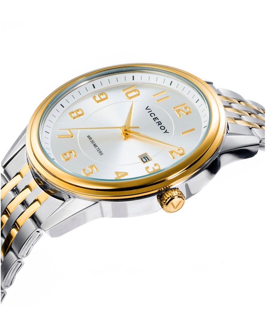 Reloj Acero Ip Dorado Brazalete Sr Va