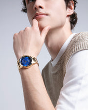 Reloj Acero Ip Dorado Brazalete Sr Va