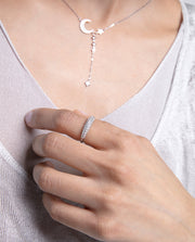 Sterling Silver Necklace Chain With Moon And Star