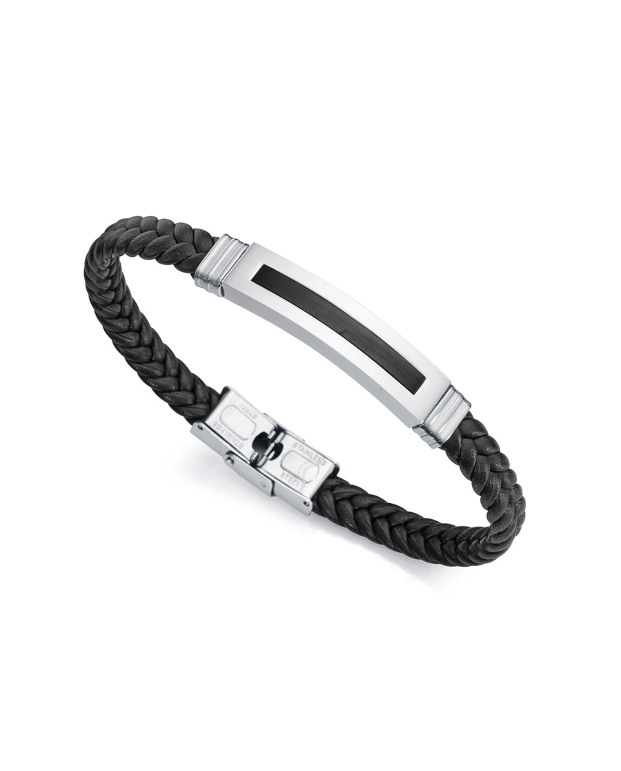 Puls Acero Placa Ip Negro Piel Negra Sr Fn