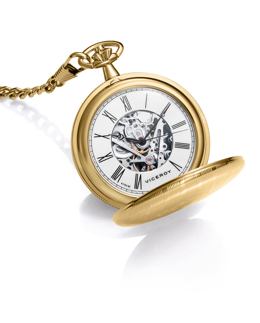 Reloj Bolsillo Ip Dorado Sr Va