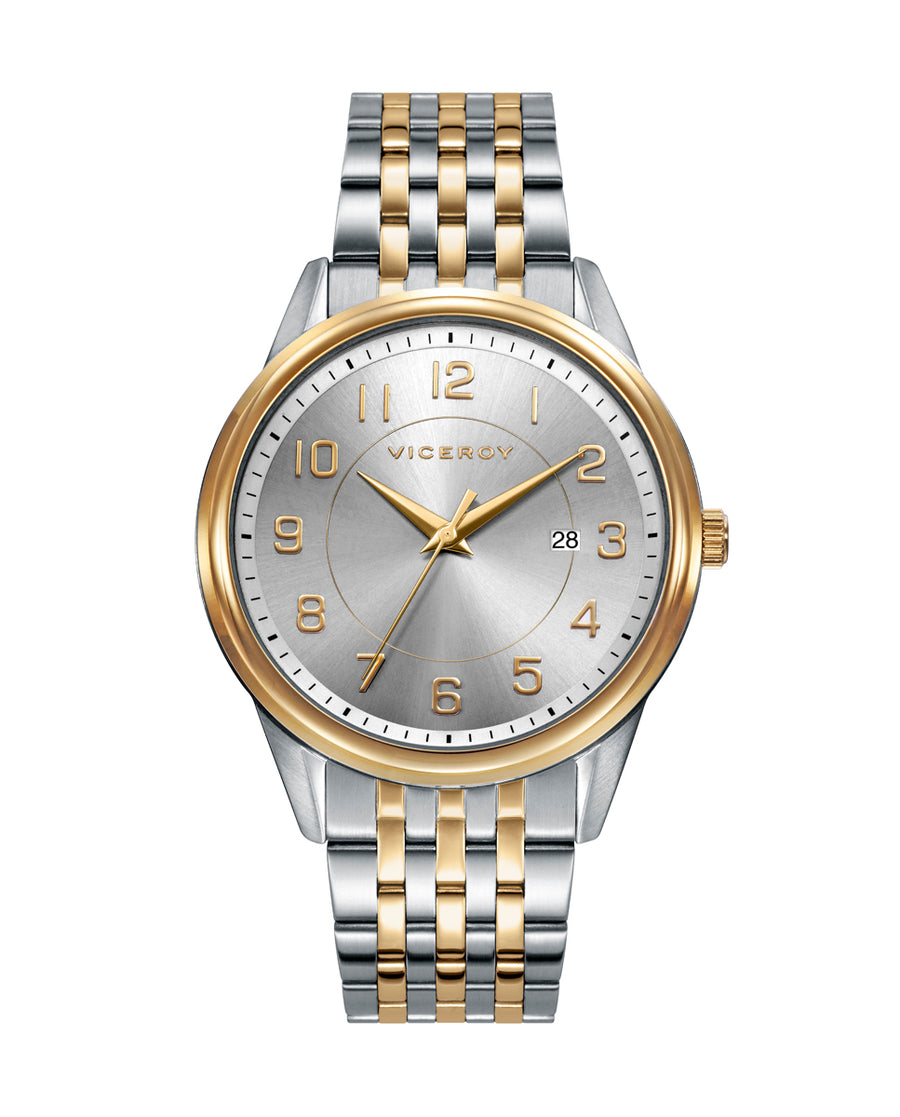 Reloj Acero Ip Dorado Brazalete Sr Va