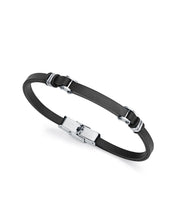 Puls Acero Ip Negro Piel Y Goma Negra Sr Fn