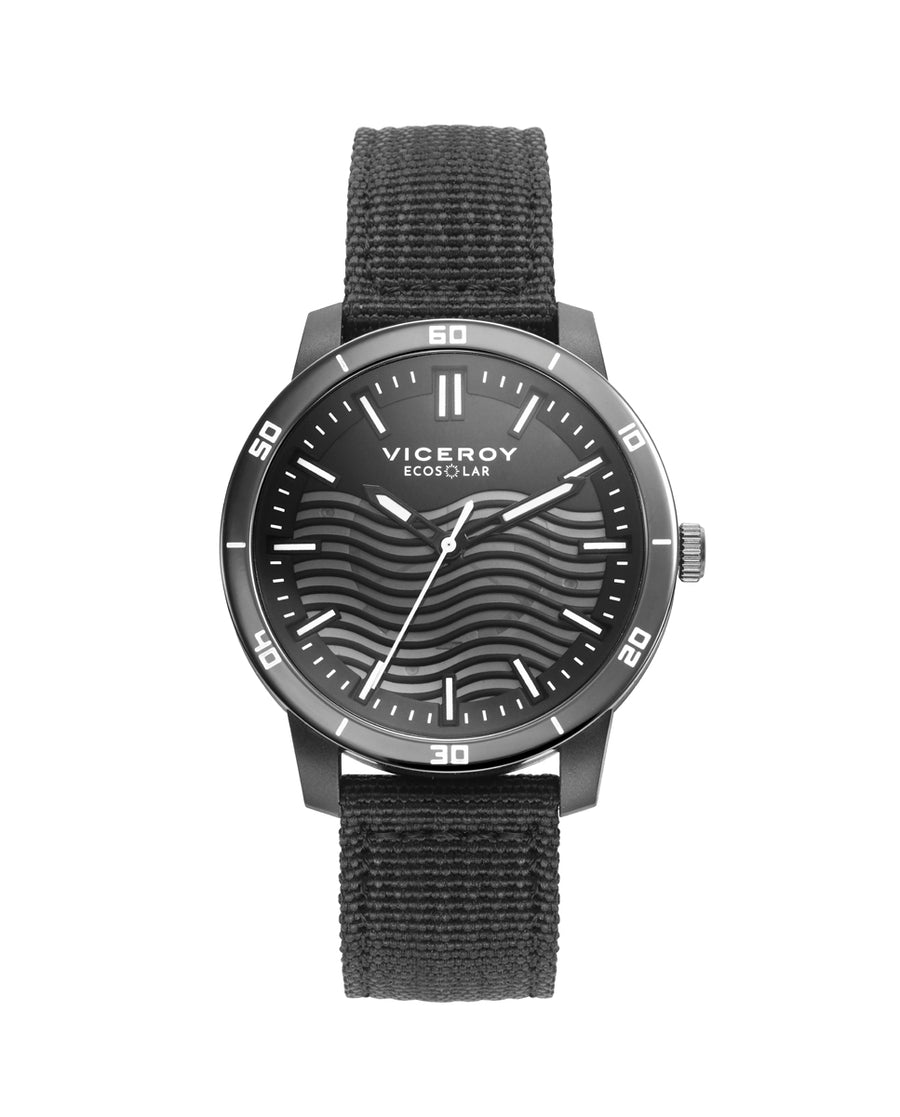 Reloj Plastico Reciclado Negro Solar Correa Sr Va
