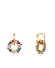 Sterling Silver Hoop Earrings With Gold Plating A