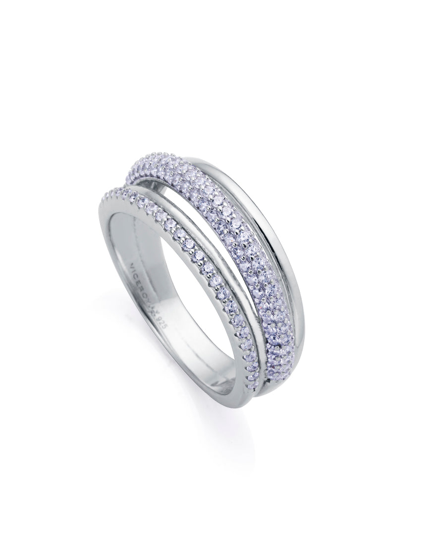 Anillo Plata De Ley Baño Rodio Sra Jewels