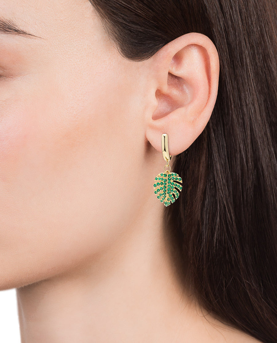 Pnd Sterling Silver Dor Feuille Circ Vert Ms Jwls