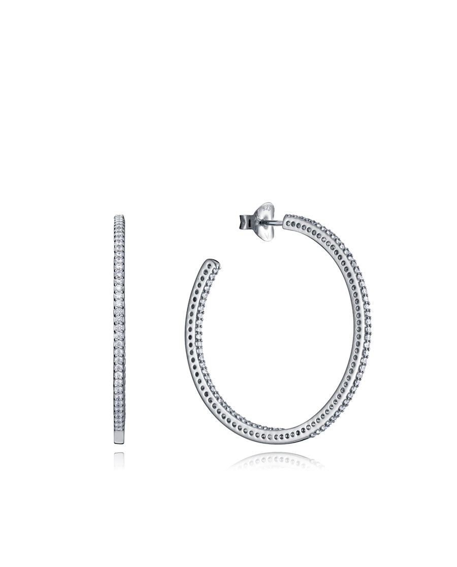 Boucles d'oreilles en argent sterling avec zircone Mme Jwls