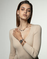 Montre Acier Ip Rose et Bracelet Céramique Mrs Va