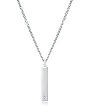 Collar Acero Diamante Creado Sr Fashion