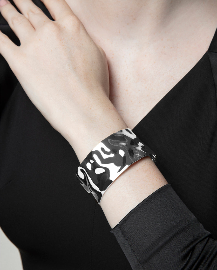 Steel Cuff Bracelet: Diameter 5,8 Cm Lady Fn