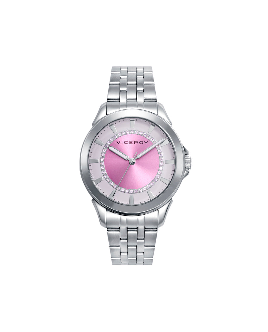 Pack Reloj Acero Brazalete Sra Va