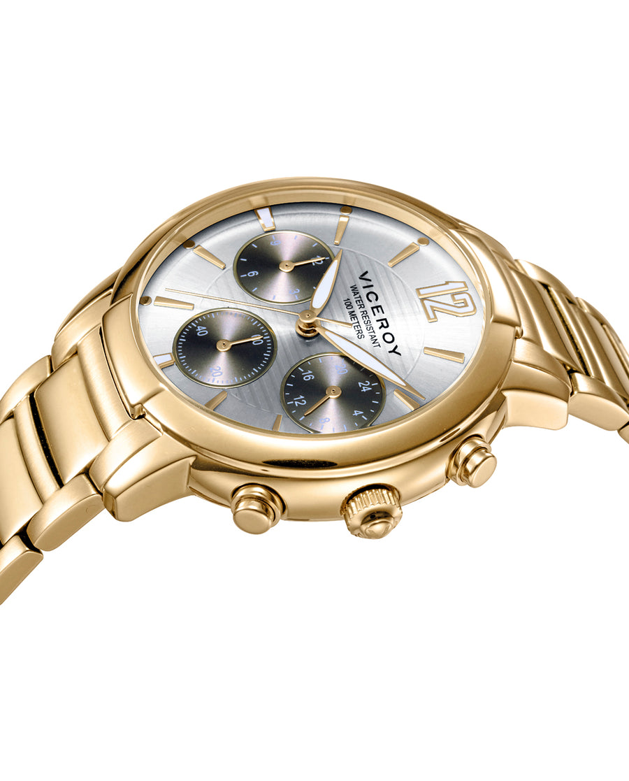 Multi Acero Ip Dorado Brazalete Sra Va
