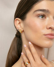 Sterling Silver Earrings With Gold Plating And Co