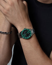Reloj Acero Y Ceramica Brazalete Sr Va