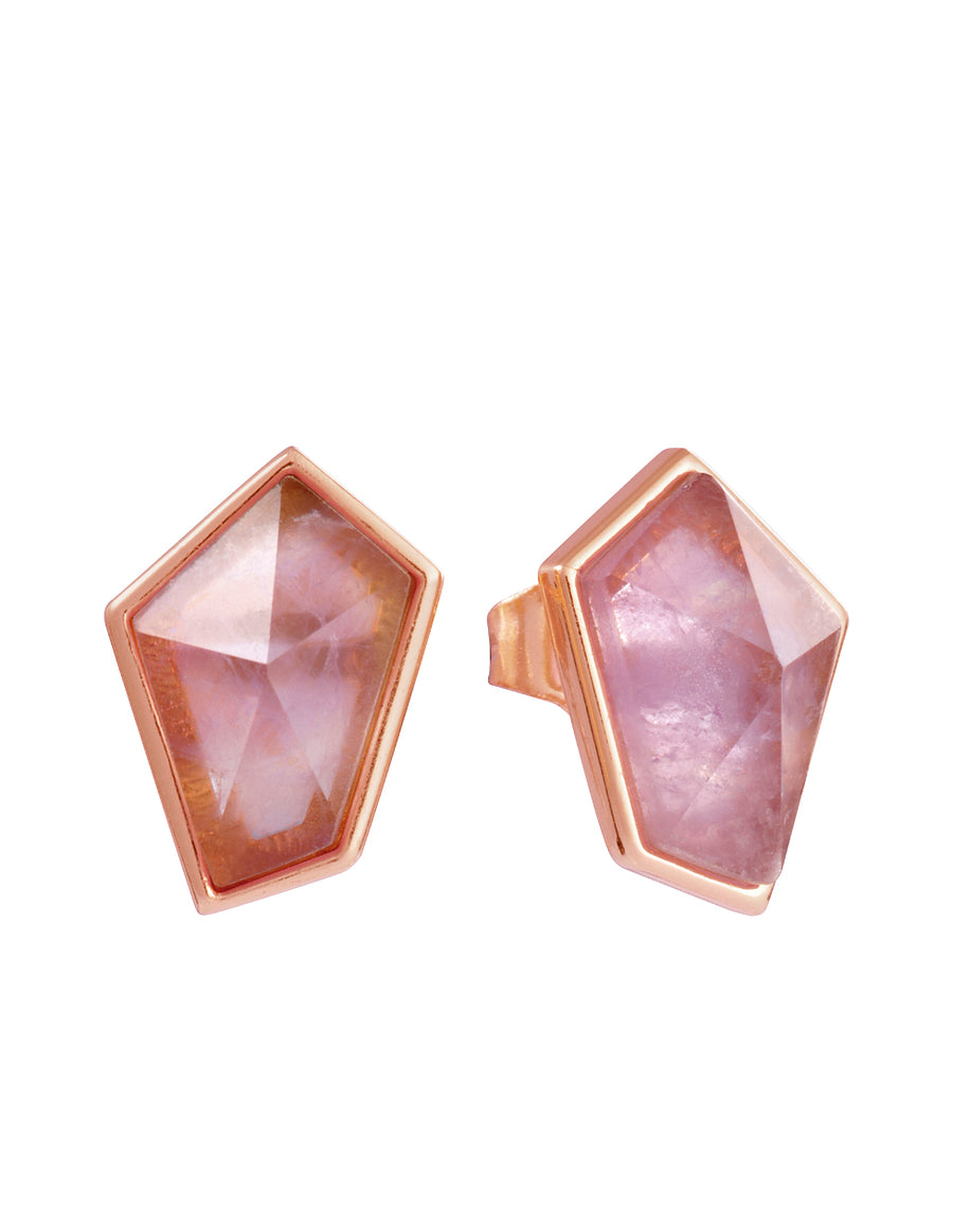 18 Kt Gold Plated Sterling Silver Earrings With Amethyst And Cz Sra Jewel