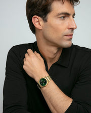 Reloj Acero Ip Dorado Brazalete Sr Va