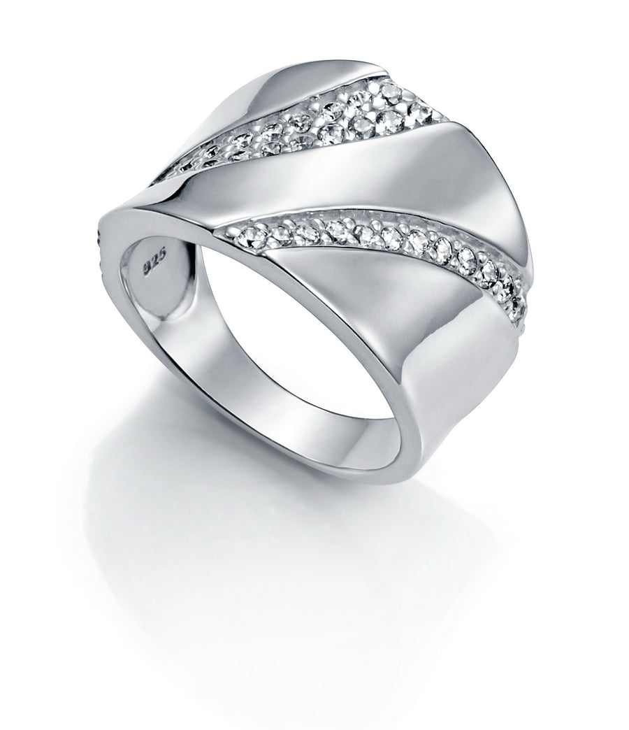 Anillo Plata Y Circonitas Sra Jewels