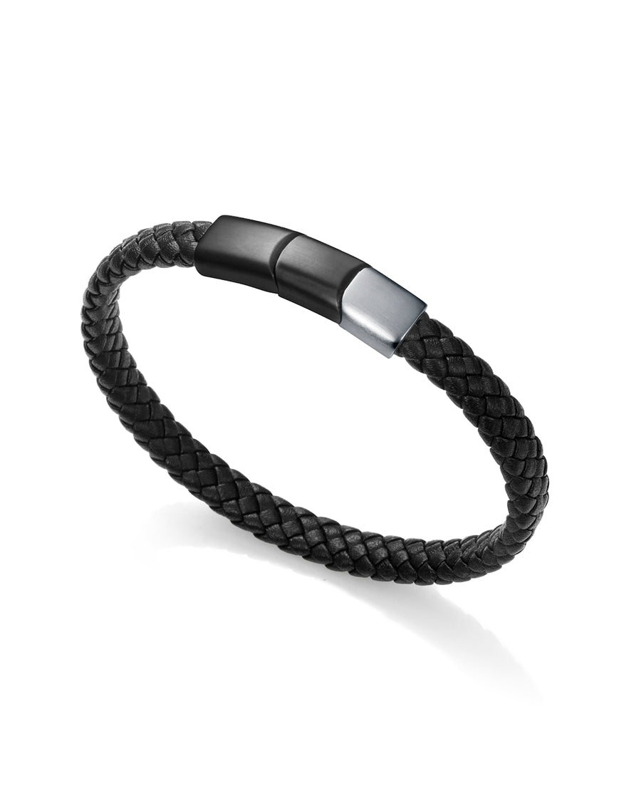 Puls Acero Piel Negro Cierre 3 Imanes Sr Fn
