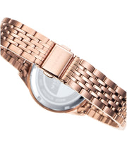 Reloj Acero Ip Rosa Brazalete Sra Va