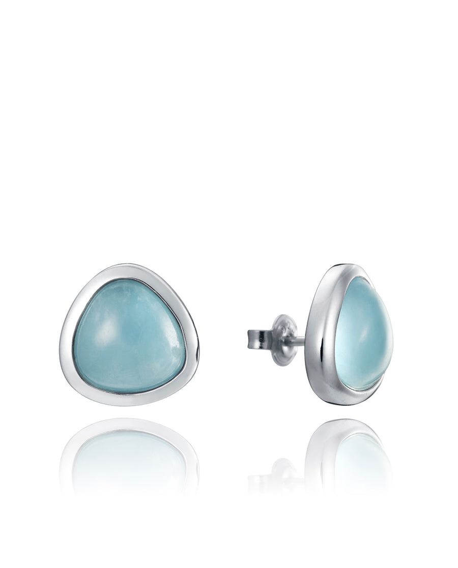 Pendientes De Plata Y Aguamarina Sra Jewels
