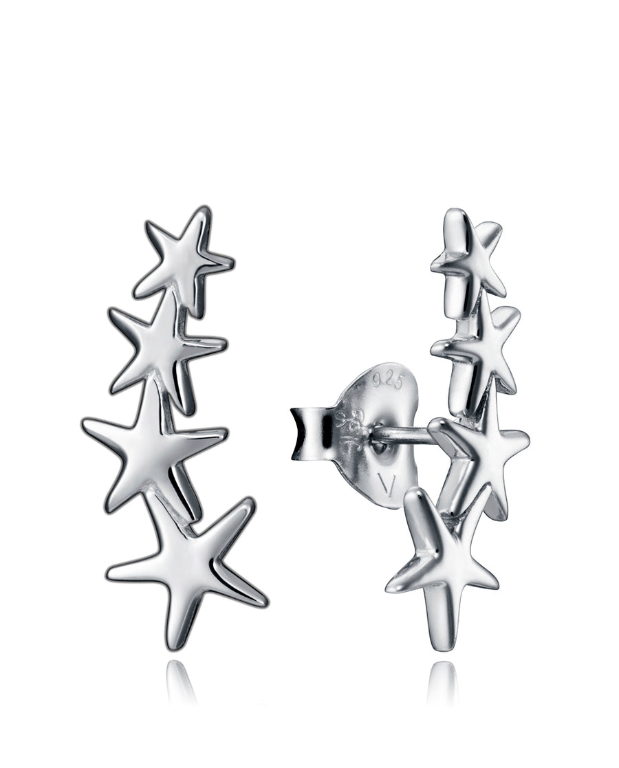 Boucles d'Oreilles Argent Multi Étoiles Mrs. Jwls