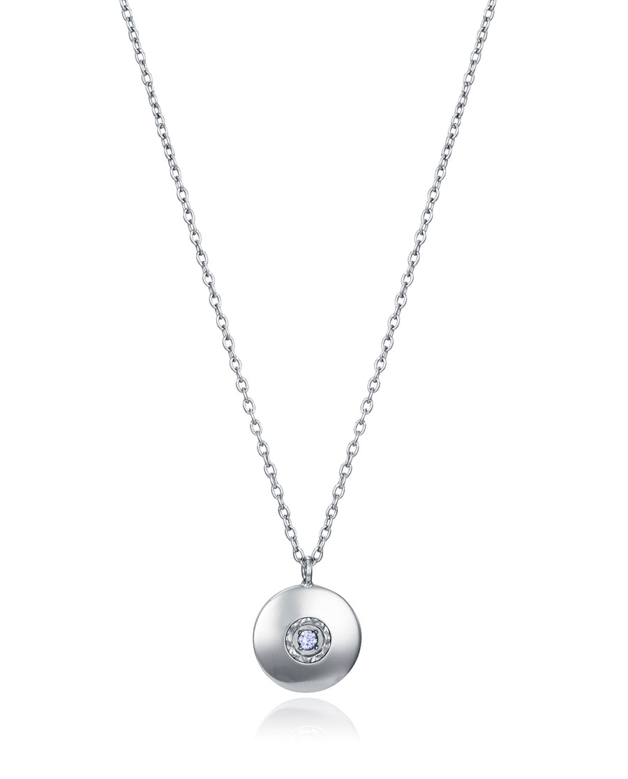 Collar Acero Diamante Creado Sra Fashion