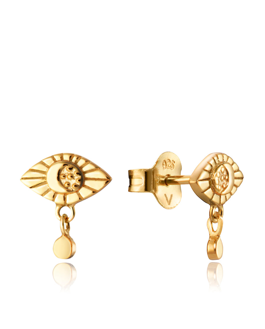 Boucles d'Oreilles Argent Massif Oeil Design Mrs. Jewel