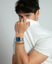 Puls Acero Y Silicona Azul Sr Fashion