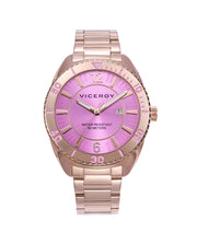 Reloj Acero Ip Rosa Brazalete Sra Va