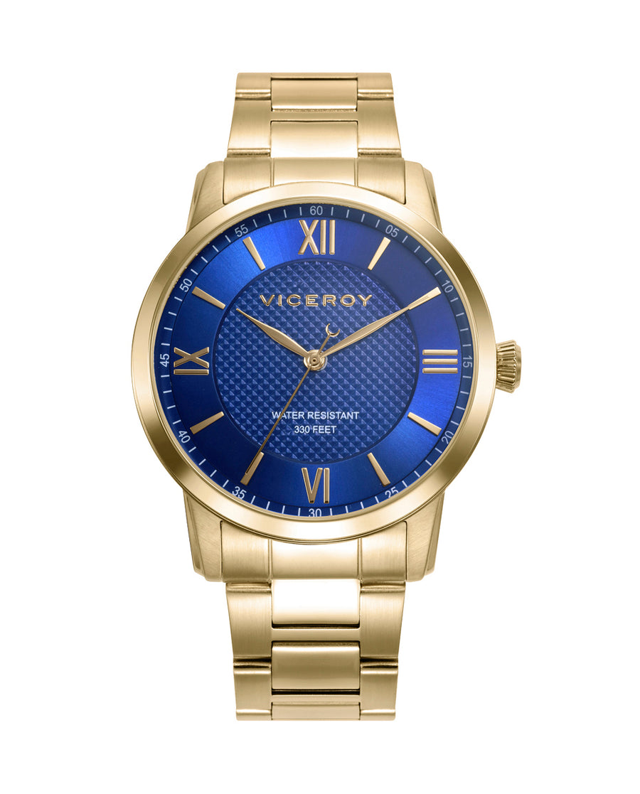 Reloj Acero Ip Dorado Brazalete Sr Va