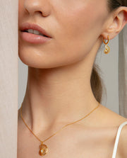 Sterling Silver Earrings With Gold Plating And Wh