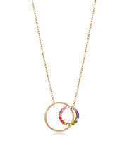 Coll Sterling Silver Gold Zirconia Mme Jwls