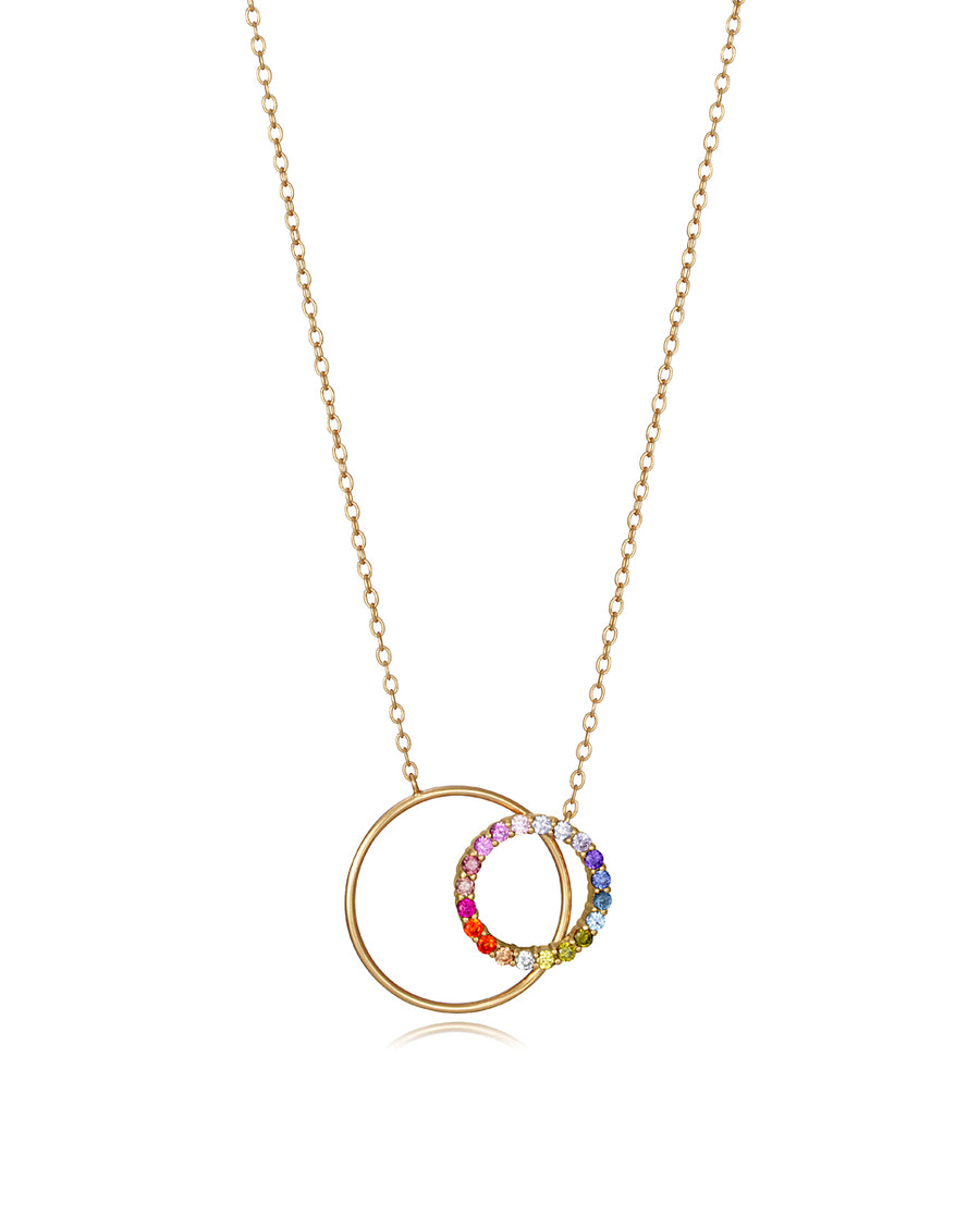 Coll Sterling Silver Gold Zirconia Mme Jwls
