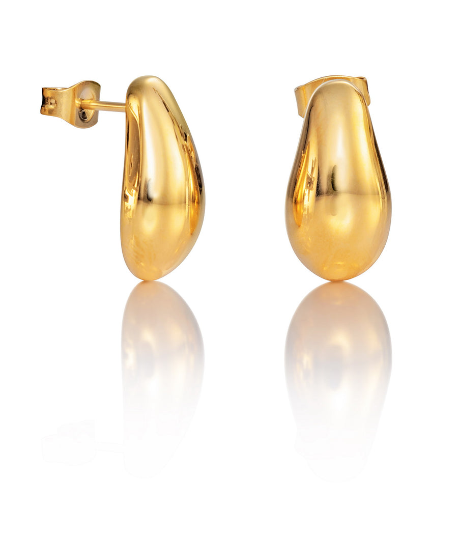 Earrings Ip Golden Lady Fashion