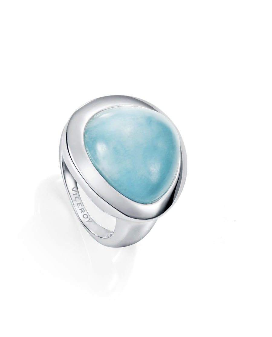Anillo De Plata Y Aguamarina Sra Jewels