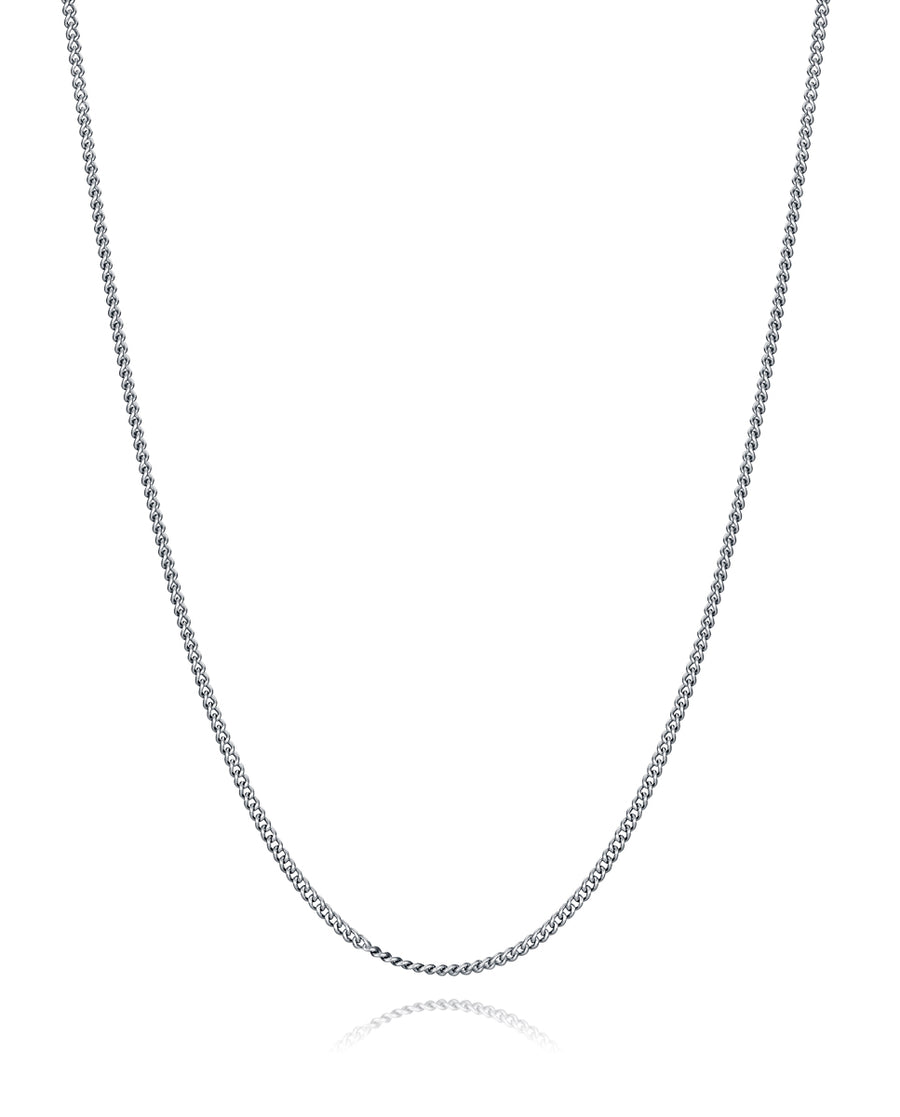 Steel Necklace Chain: Length 55+5 Cm Gent Fn