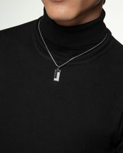 Steel Necklace With Plate: Length 50+5 Cm Man Fas