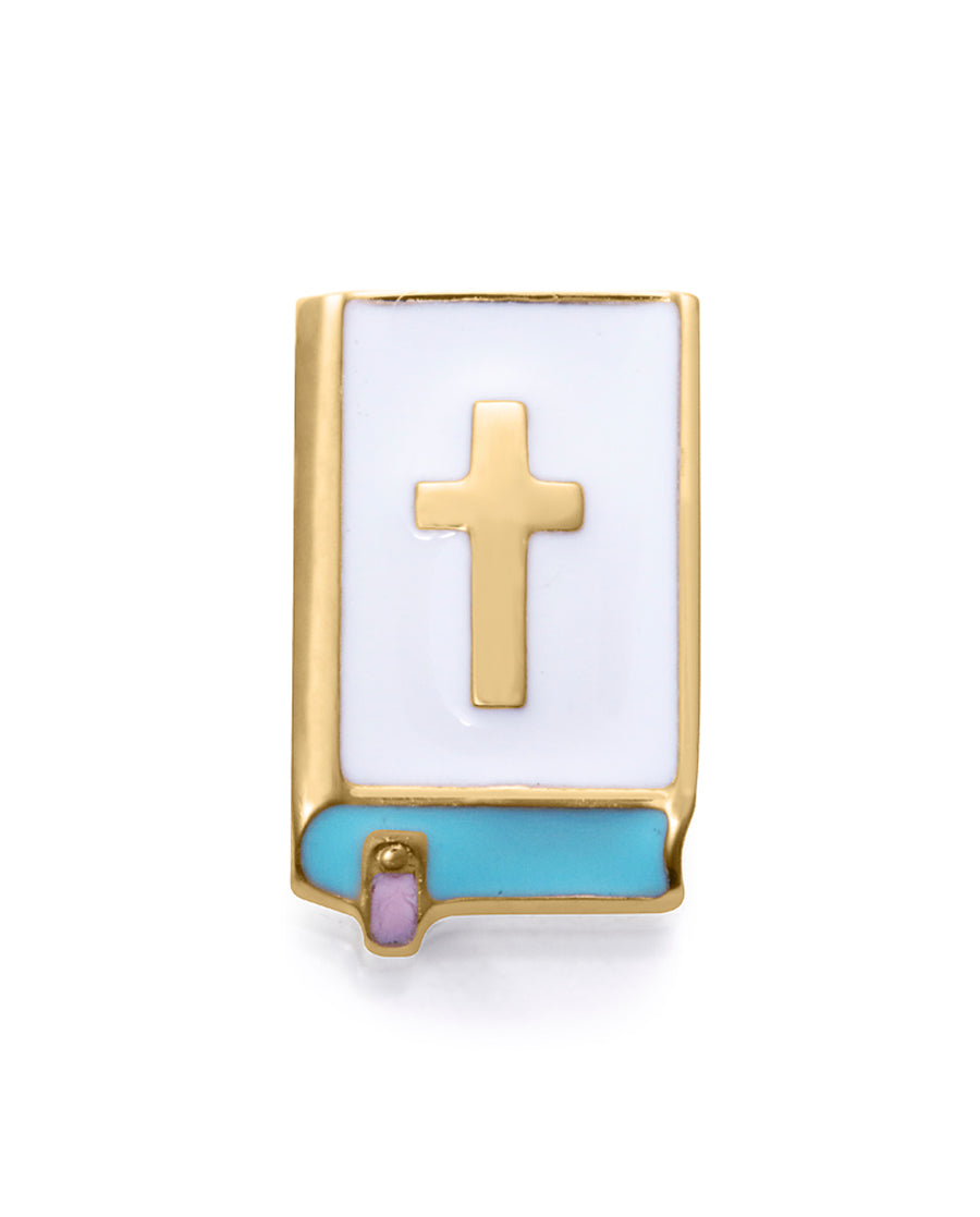 Motivo Puls Acero Ip Dorado Biblia Niña Fn