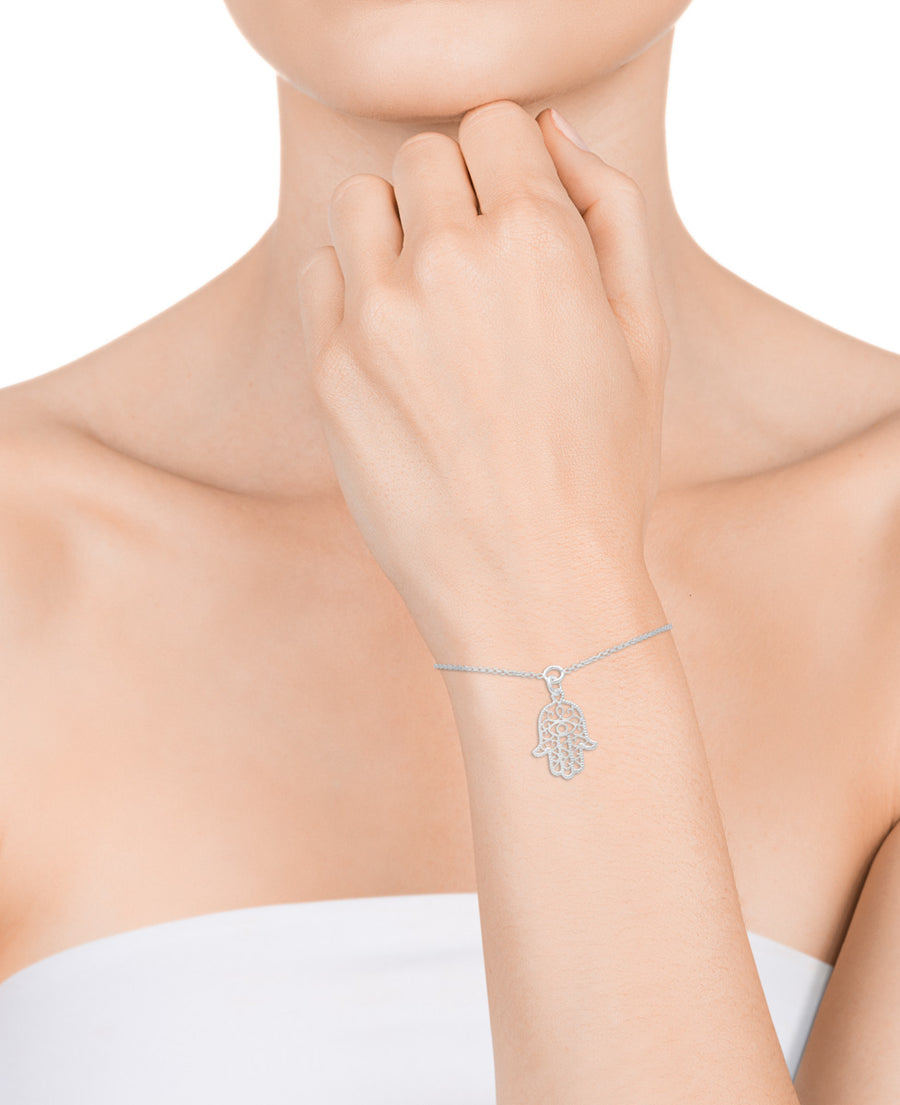 Pulsera Plata De Ley Mano De Fátima Sra Jewels