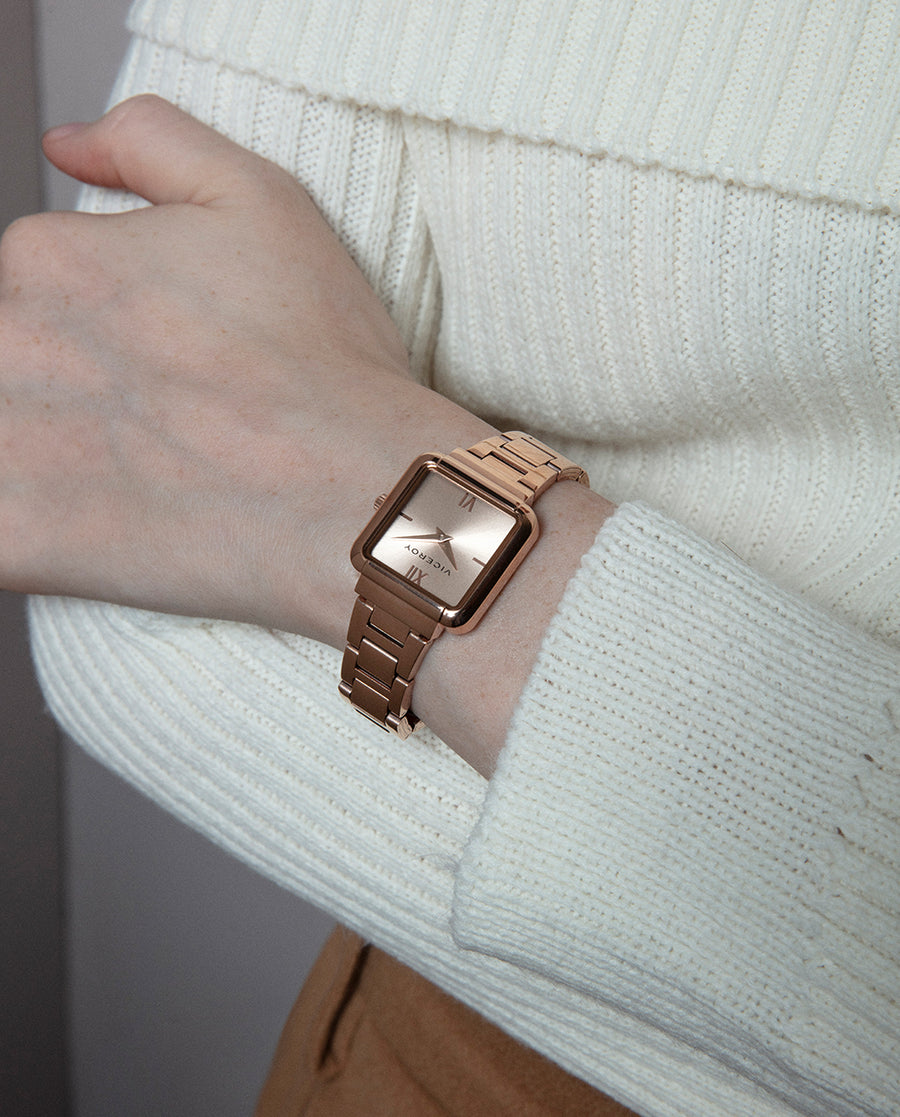 Bracelet Montre Acier Ip Rose Mrs. Va